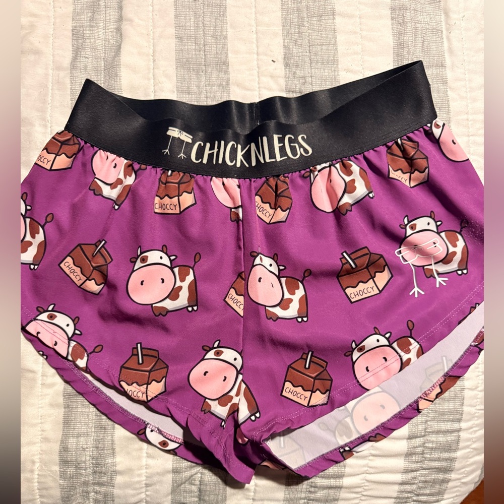 ChicknLegs Purple Cow Print Shorts